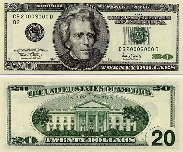 20 dollars américains