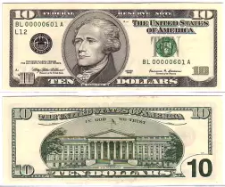 10 dollars américains